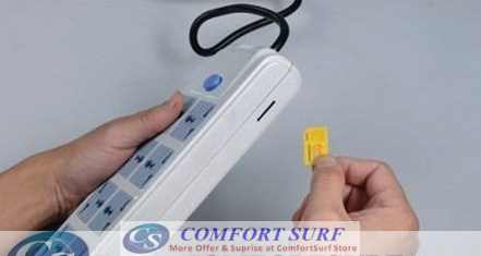 8 in 1 Power Extension Plug Socket with Hidden Quadband GSM Listening Spy Device